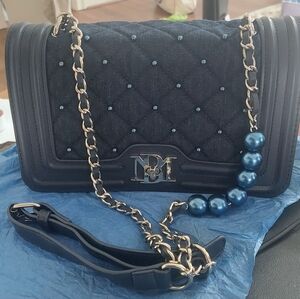 Badgley Mischka Navy Crossbody Bag NWT